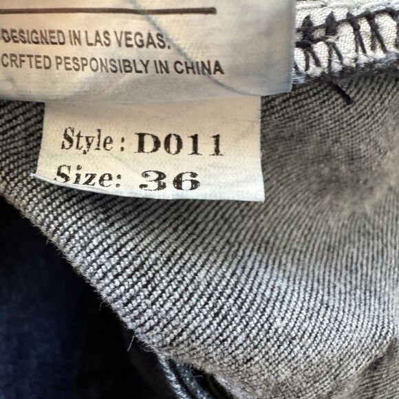 Barbell Apparel Jeans Mens Size 34 x 32 Blue Dark Wash Stretch Straight Denim - Picture 7 of 10